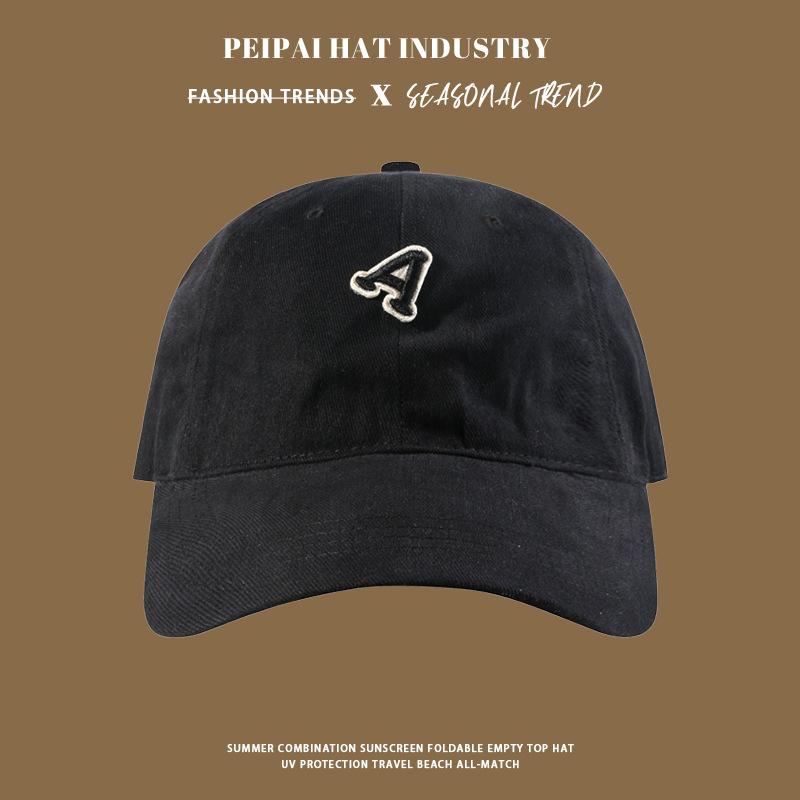 Baseball cap Spring and Autumn letters Korean version cap Wide brim shows face Small versatile sun hat