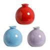 Mini Ceramic Vase Solid Color Glazed Flower Vase Desktop Decor Miniature Bud