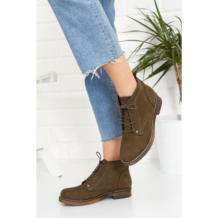 Женские повседневные полусапоги из натуральной замши