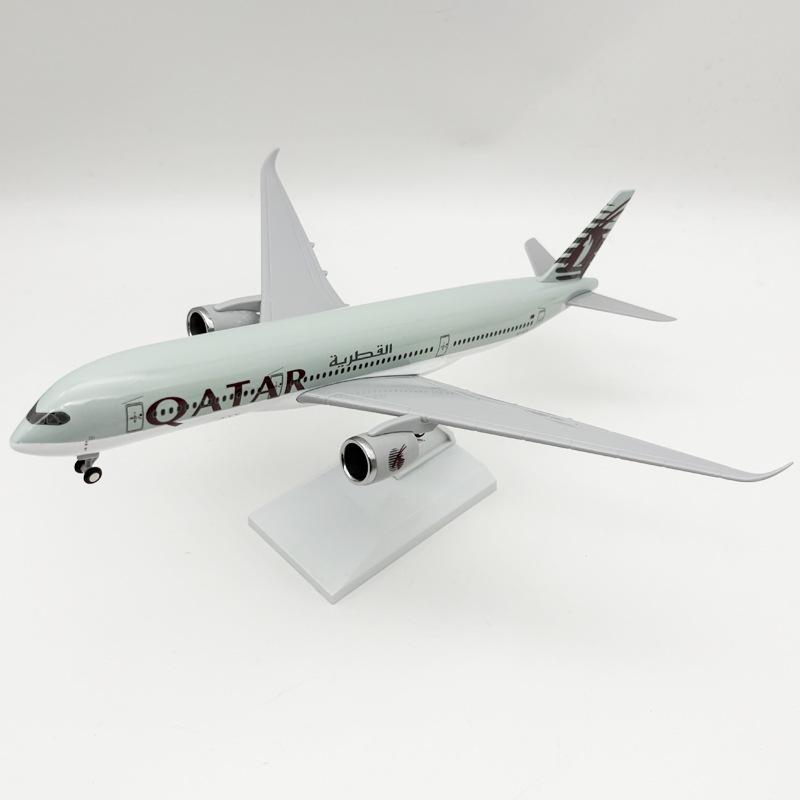 Модель самолета Qatar Airways A350 30 см - Статический орнамент Авиационный подарок