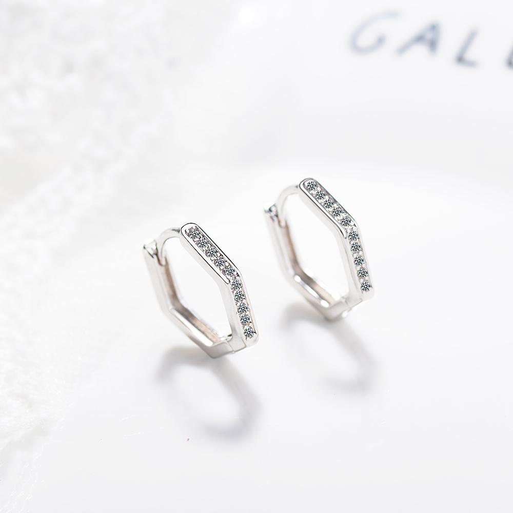 Серьги с прозрачным фианитом, женские, серебряные, 925 пробы, в форме сердца, серьги-кольца для женщин, свадебные, помолвочные, ювелирные украшения, подарок