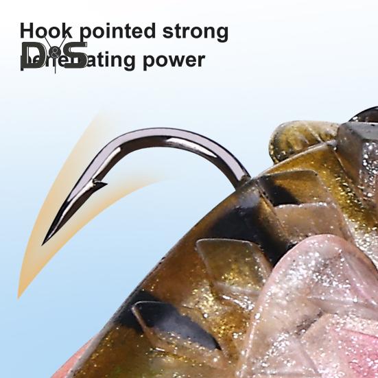 9,5 см/20 г многосоставная рыболовная приманка с острым крючком, многосекционная, из ПВХ, реалистичная бионическая искусственная приманка для ловли в пресной и соленой воде