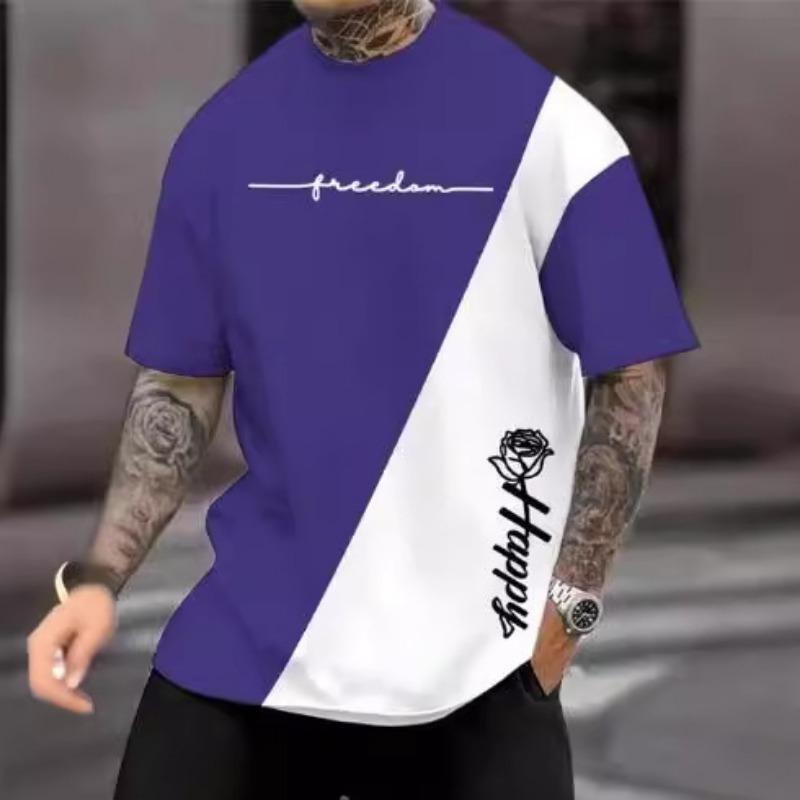 Летний круглый вырез с 3D-принтом, модные повседневные мужские футболки с коротким рукавом