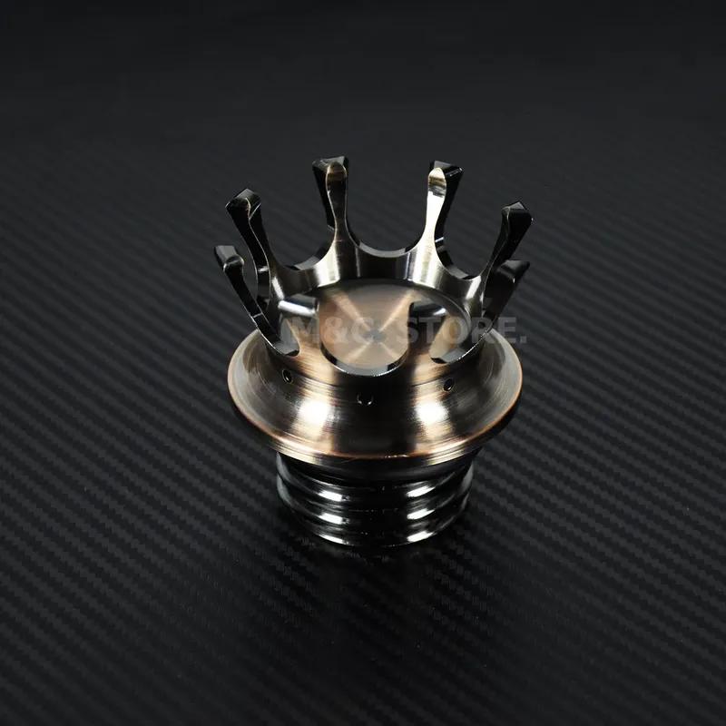 Mactions Crown Style Vented Fuel Tank Cap Gas Cap For Harley Sportster XL 883 1200 Touring Road King Dyna Softail Custom