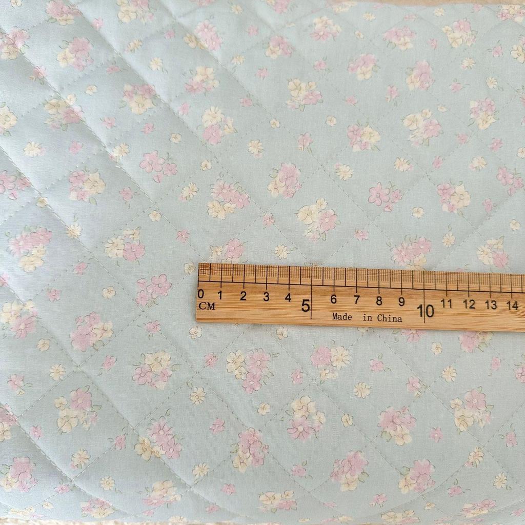 40-Count Quilted Cotton Korean-Style Floral Fabric Jacket for Autumn/Winter