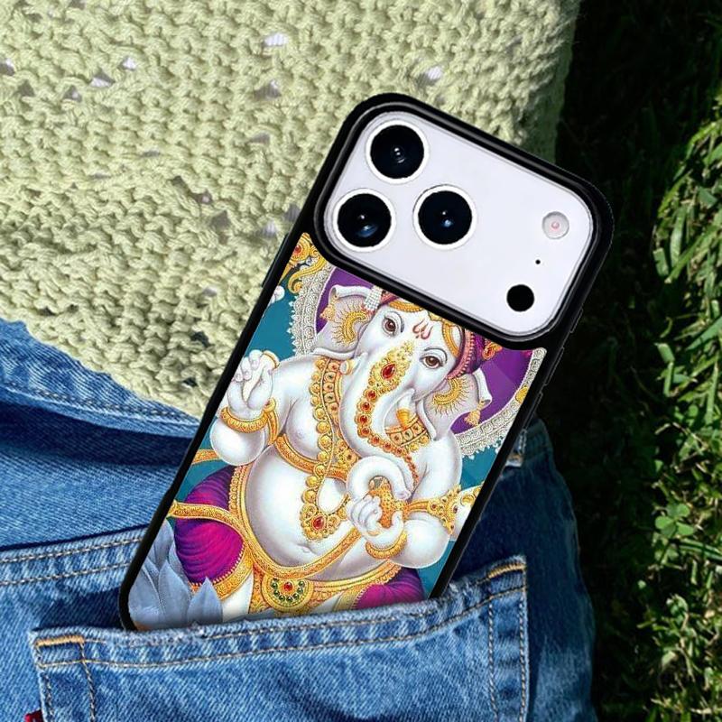 Чехол для телефона Бог-слон Ганеша Совместим с для IPhone 17air 16e 15 14 13 12 11Pro Max 17 Air