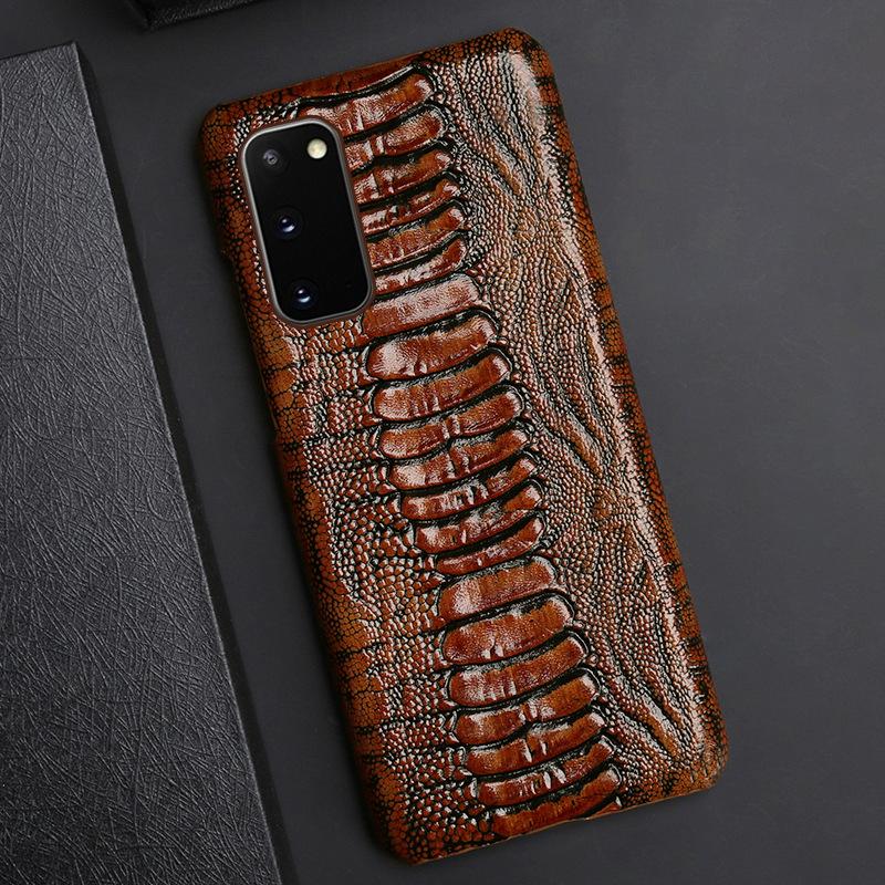 Роскошный Чехол из Натуральной Кожи для Телефона Samsung Galaxy S 25 S25 S24 S23 Ultra S21 S22 Plus Note 20 A55 5G Задняя Крышка