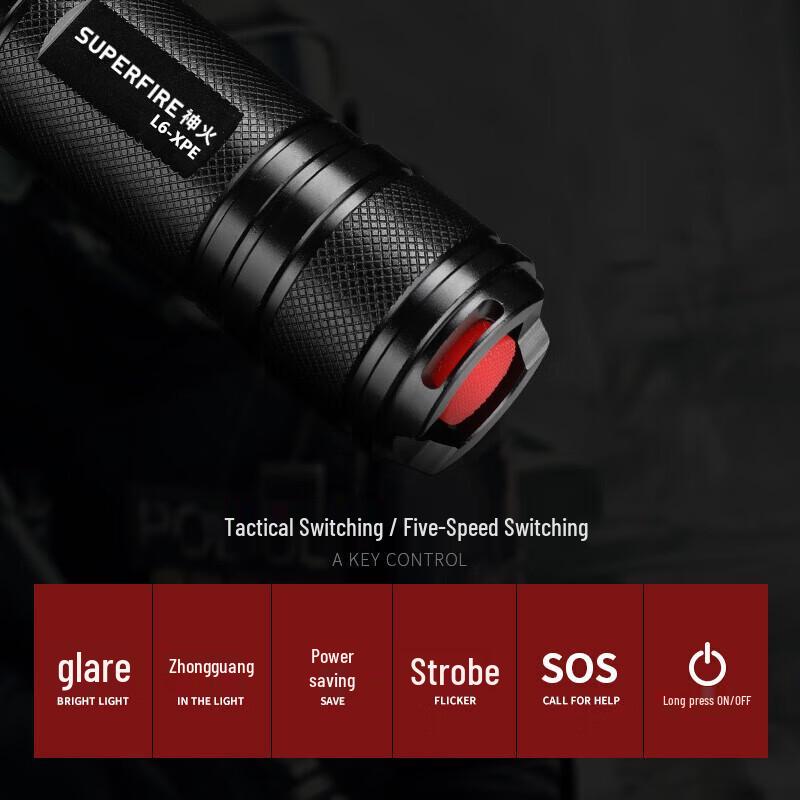 SupFire Outdoor High-Power Waterproof Flashlight