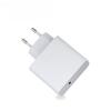 PD3.0+QC3.0 Европейский стандарт Порт Type-c 30 Вт Дорожное зарядное устройство Одинарный порт C Мультипротокольный адаптер с вилкой ЕС