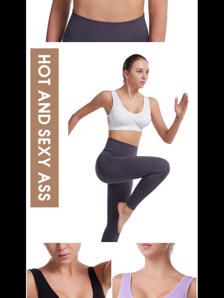 Дышащий спортивный бюстгальтер с полой спиной: Бюстгальтер для йоги Cross-Border без стального кольца