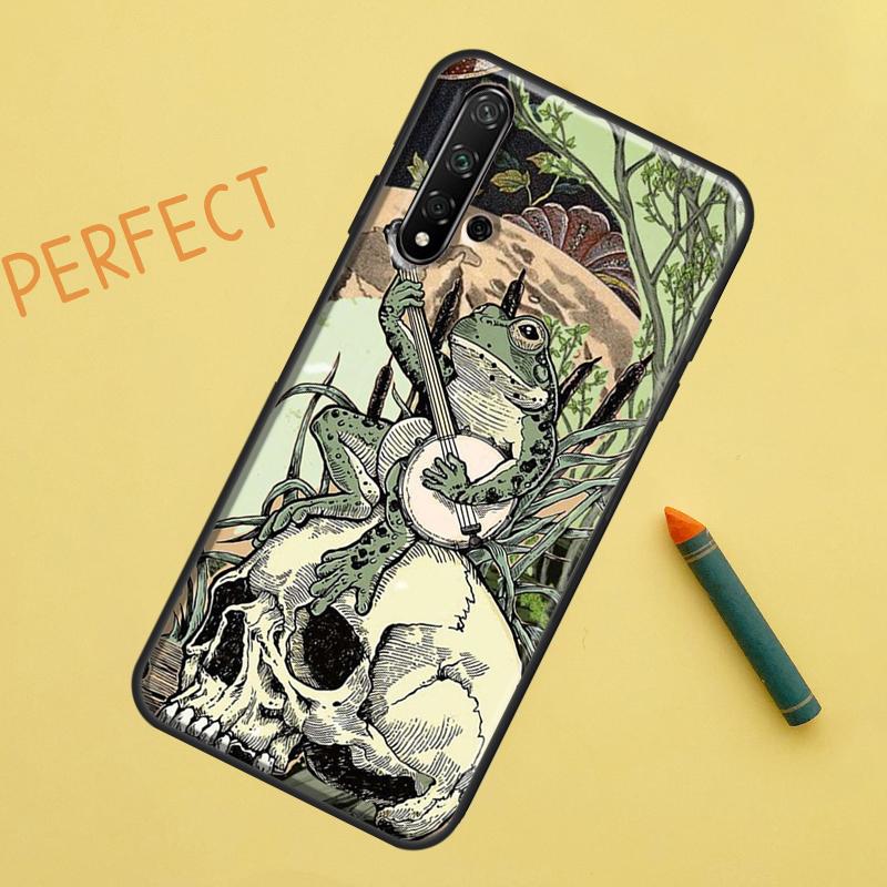 Винтажный ретро дизайн Лягушка Грибы Для Huawei Nova 5T 9 10 SE 7i 8i 11i 12i Y60 Y61 Y70 Y72 Y73 Y90 Y91 P20 P30 P40 Lite Чехол