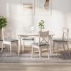 Seat Cushions 4 pcs Cloud Grey 40 x 40 x 3 cm Fabric