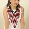 Handmade Jewelry Set Wood Tassel Necklace Luxury Ear Studs  Party