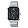 CASIO Стандартные Аналоговые Мужские Наручные Часы с Фазами Луны MTP-M305D-1AV Металлический Ремешок Черный Зарубежная Модель