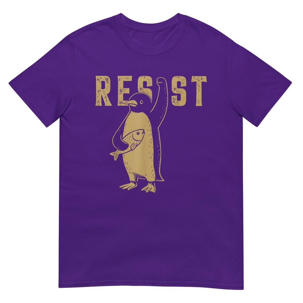 Funny Penguin Resist Penguins Protest Against Tariffs TShirt