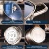 Набор кастрюль для супа и пароварок из 11 предметов, нержавеющая сталь, большие размеры 28-36 см, для экспортной кухонной утвари