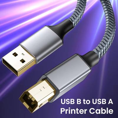 Кабель USB Type-C на USB Type B 2.0 для принтера этикеток Canon Epson HP ZJiang, ЦАП, USB-принтера, 0.5 м - 3 м, шнур для принтера/сканера Type C