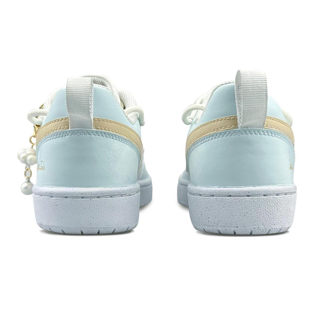 Nike Кроссовки Court Borough Low Sea Salt Coconut Низкие Скейтбордические Обувь GS Белый Синий DV5456-106(Команда79-)
