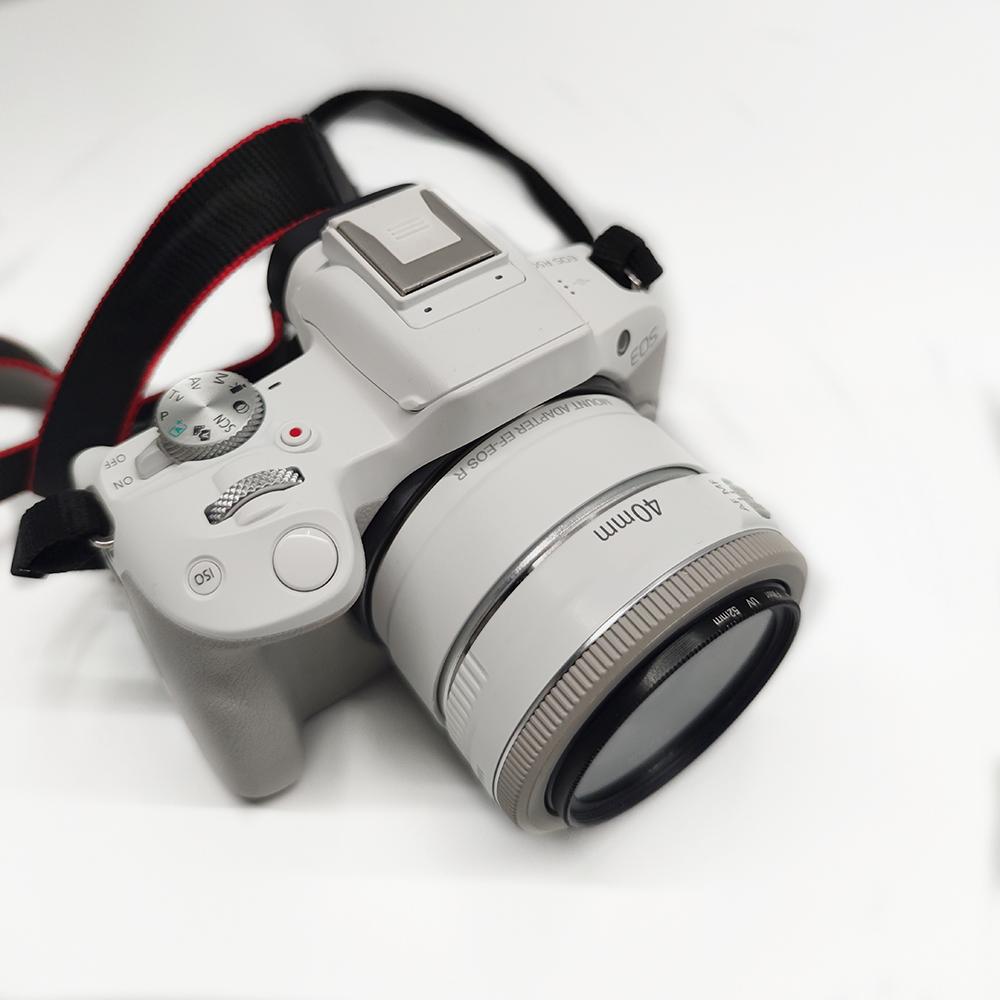 Белый адаптер крепления объектива EF-EOS R для объективов Canon EF/EF-S, совместимый с камерами EOS R, конвертер объектива с автофокусом, кольцо управления