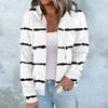 Hoodie Jacket Women's Zipper Geometric Color Blocking Hooded Top Spring And Autumn 2024 New Slim Fit CardiganMC4