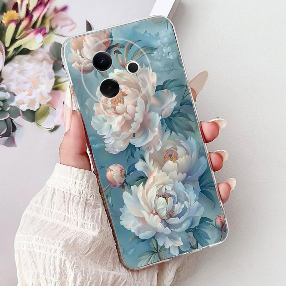 Case For Vivo Y39 Y300i 5G Cover V2436 V2444A New Fashion Flower Butterfly Soft Silicone Clear Cover For VivoY39 VivoY300i Funda