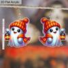 2D Flat Halloween Acrylic Earrings Decorated with Pumpkin Ghost Pattern Pendant Jewelry Ladies Holiday Gift