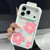 Чехол со свежим узором «Цветущая вишня» для iPhone 17 Pro Max, кожаная текстура, мягкий силиконовый чехол для iPhone 16 15 14 13 Pro 12 11 16E Air