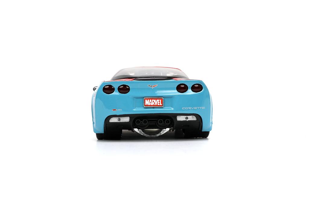 Масштаб MARVEL AVENGERS 2006 CHEVROLET CORVETTE Z06 с ДОКТОРОМ СТРЭНДЖЕМ Strange литая модель автомобиля 124 Др.