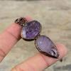 Африканский аметист грубый кулон гальванопластическая медная подвеска драгоценный камень кулон гальванопластическая бижутерия кулон ручной работы медная бижутерия для подарка