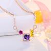 925 Sterling Silver Moon Necklace Pendant Zircon For Women Fashion Exquisite Student Girlfriend Jewelry Accessories Heart GiftGood product