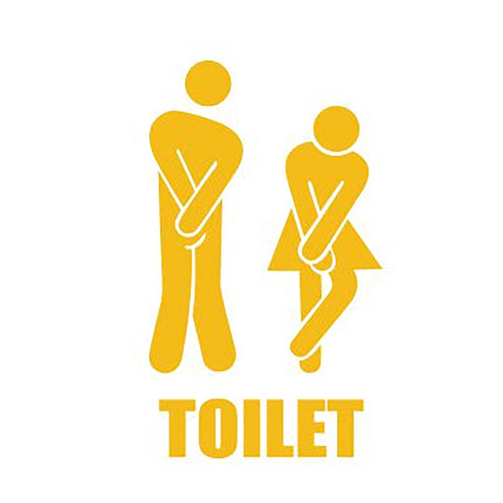 Долговечный самоклеящийся знак для туалета, мужской и женский туалет, наклейка для двери ванной комнаты, стильный и простой в установке