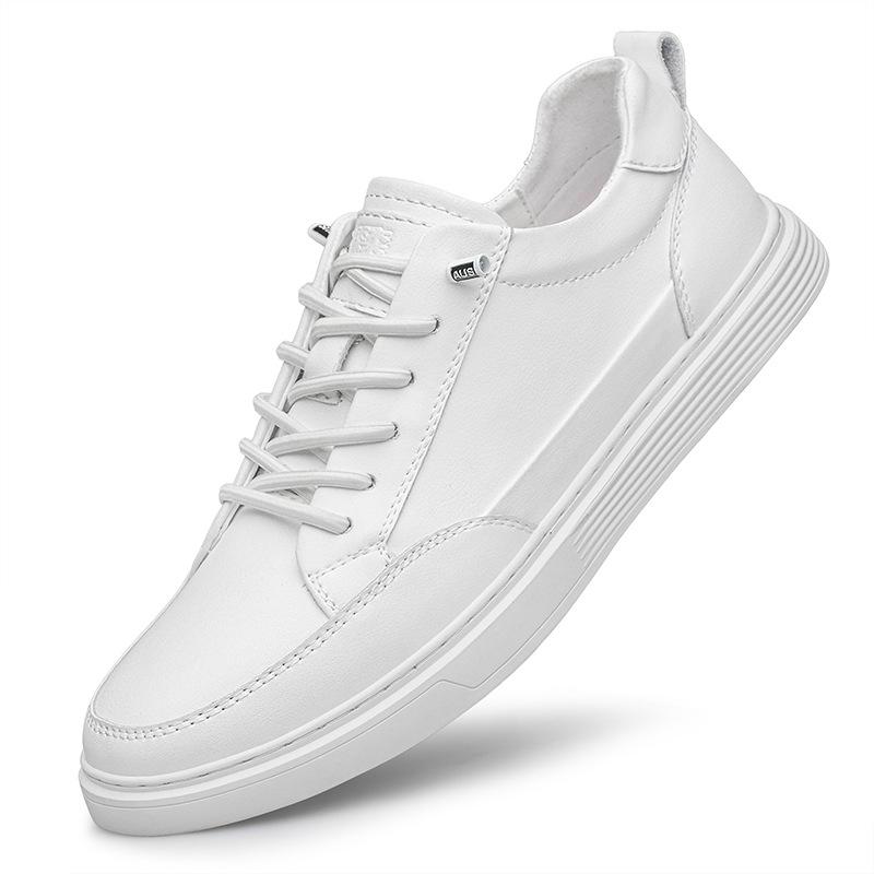 New Men's Leather Casual Shoes Summer Fashion Lightweight Comfortable Platform Shoes Loafers Male British Flats Shoe Sneakers