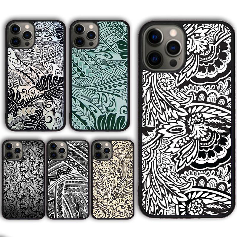 Maori Tribal Samoan Polynesian Phone Case for iPhone 17 Air 16 16e 15 13 14 11 12 Pro Max Plus coque fundas Shell