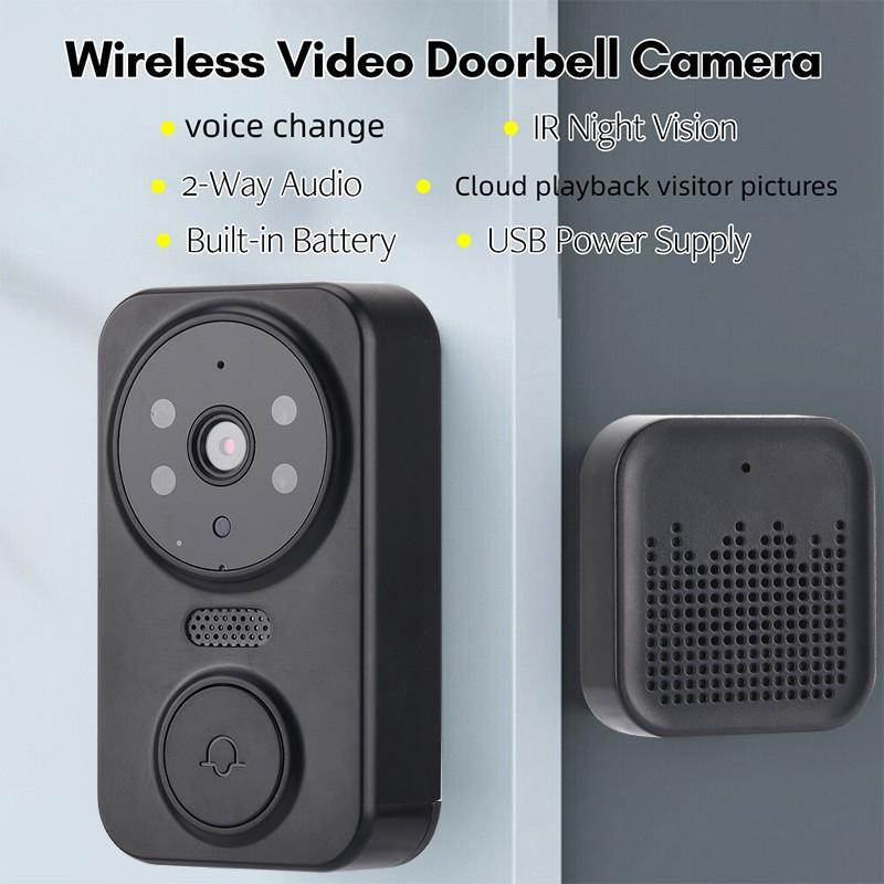 Wi-Fi видео дверной звонок, умный беспроводной дверной звонок, 2,4G, дверная камера ночного видения, поддержка двусторонней аудиосвязи
