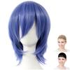 CaseEden Cosplay Wig, Short, 35cm, Heat-Resistant, Light Purple, Includes 2 Wig Nets