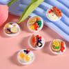6Pcs/Set Doll House Scene Ornaments Diy Miniature Landscape Fairy Garden Decors Accessories Dollhouse Mini Dim Sum Platter