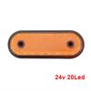 10X Amber 20LED Side Marker Indicator Light Lamp Caravan Truck Trailer Lorry 24V