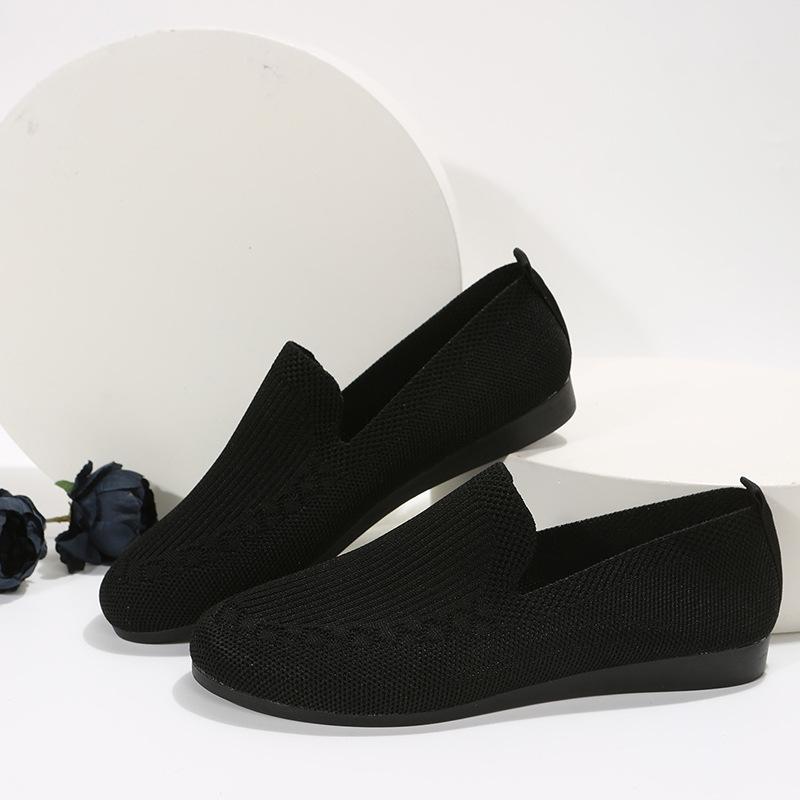 Весенние женские туфли на плоской подошве 2024 года, летние сетчатые дышащие кроссовки, женская удобная легкая повседневная обувь больших размеров, женские лоферы без застежек