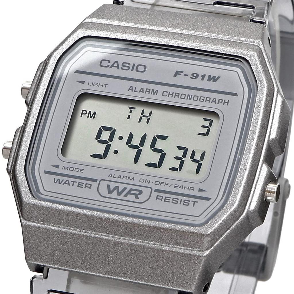 Casio Цифровые кварцевые часы унисекс дешевые Casio прозрачные серые [Casio] F-91WS-8 [Товар]