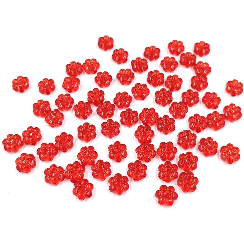 Креативные модные украшения 10 мм 20 шт. Акриловые бусины Браслет Прозрачный отдел изготовления аксессуаров 10 мм Цветочная бусина DIY Разноцветная прокладка для цветов