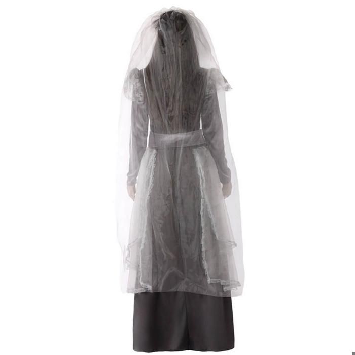 Déguisement mariée funèbre grise femme