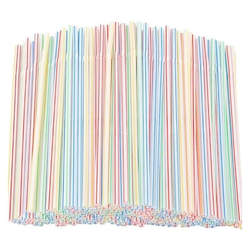 Plastic Drinking Straws 100pcs Colorful Bendable Beverage Party Supplies For Weddings And Events