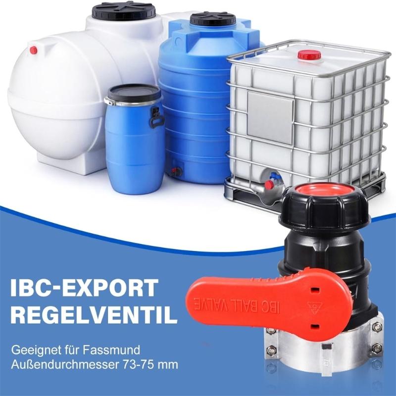 Ball Valves Adapter Corrosion Resistant 75mm Shutoff Valves Water Tanks  Valves for Industrial Liquid Container Draining
