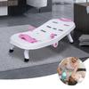 Foldable Kids Shampoo Chair Anti-Slip Bath Chair for Hair Washing, Pink Baby Shampoo Sink Chair with Headrest, Ages 0-10