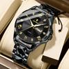 Модные мужские наручные часы водонепроницаемые светящиеся дата неделя мужские часы из нержавеющей стали деловые кварцевые мужские часы