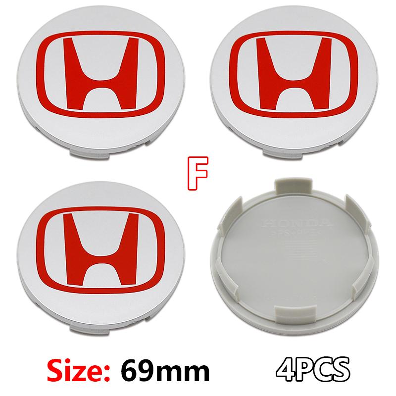 4Pcs ABS Car Wheel Center Hub Center Cap 58mm 69mm Rim Hub Dustproof Cover Emblemem For Honda Accord CRV XRV Civic Odyssey Acces