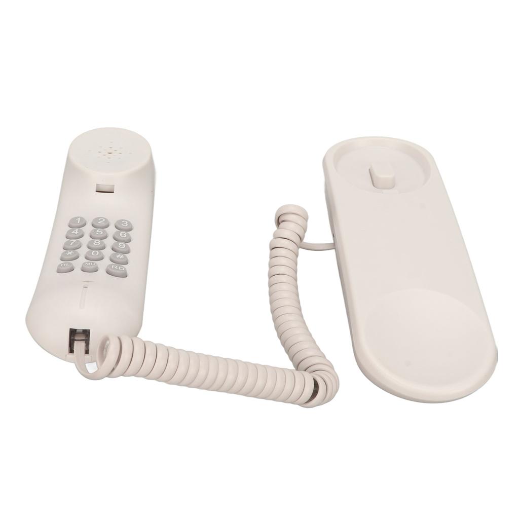 Wall Telephone Multifunction Big Buttons Redial Mute Function Corded Wall Phone for Home Office
