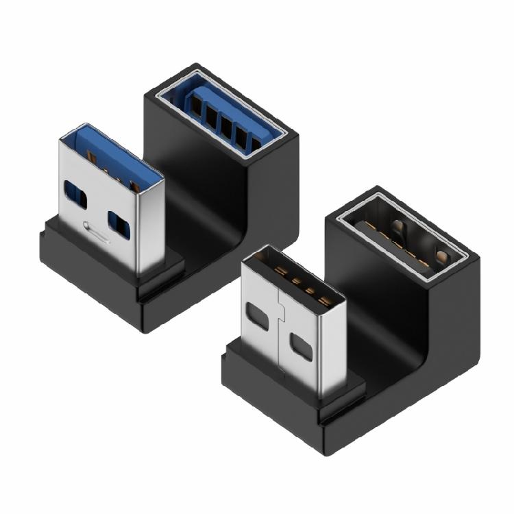 Угловой USB 3.0 Male to Female удлинитель, 90 градусов, вверх/вниз, для ПК