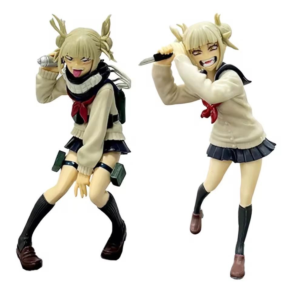 17cm Anime My Hero Academia Anime Figure Toga Himiko Cute Uniform Action Figures PVC Model Toy Adult Collection Statue Fans Gift