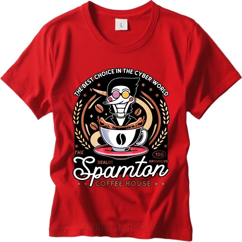 Stylish For Her Summer Tshirt Cyber Coffee Robot Cup Design Logo Short Sleeve Solid Color Oneck For Her Tee Shirt Man Tee Shirt